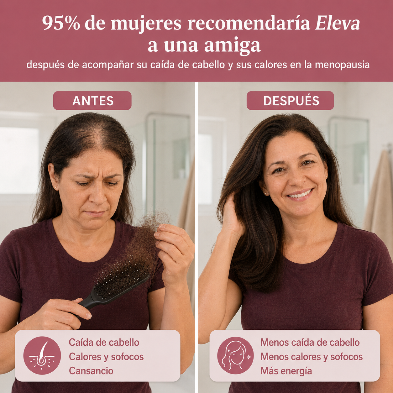 Eliminá la Caída del Cabello en la Menopausia | ELEVA®