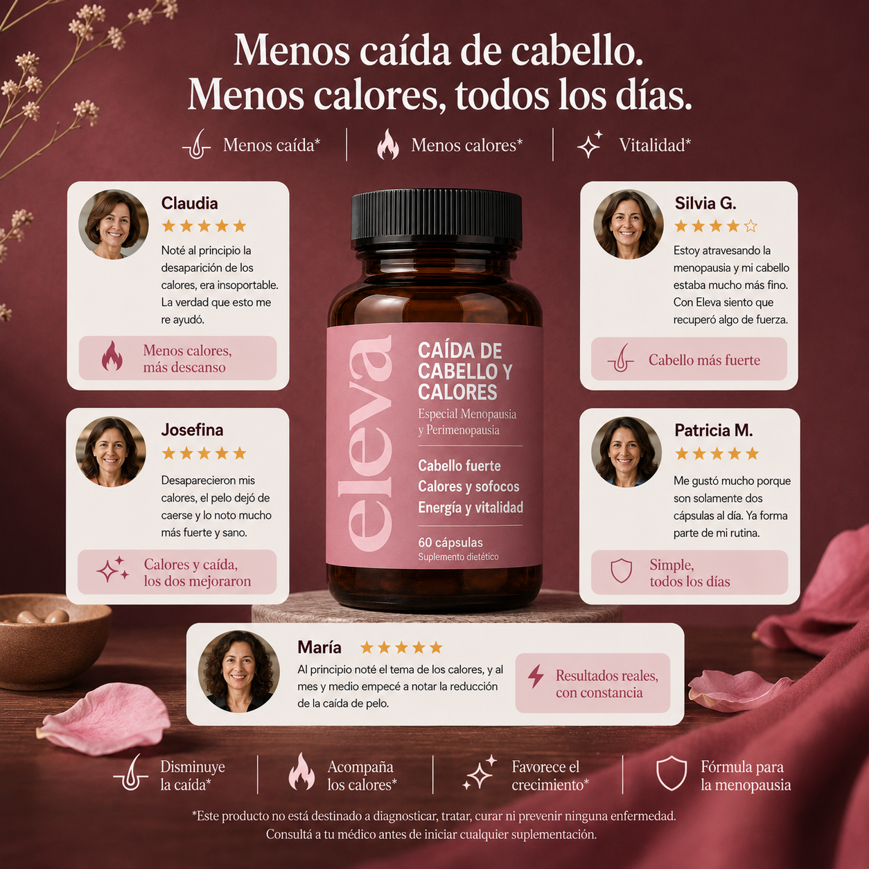 Eliminá la Caída del Cabello en la Menopausia | ELEVA®